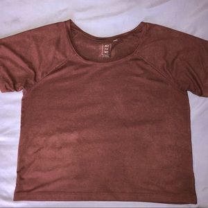 Plum soft crop top